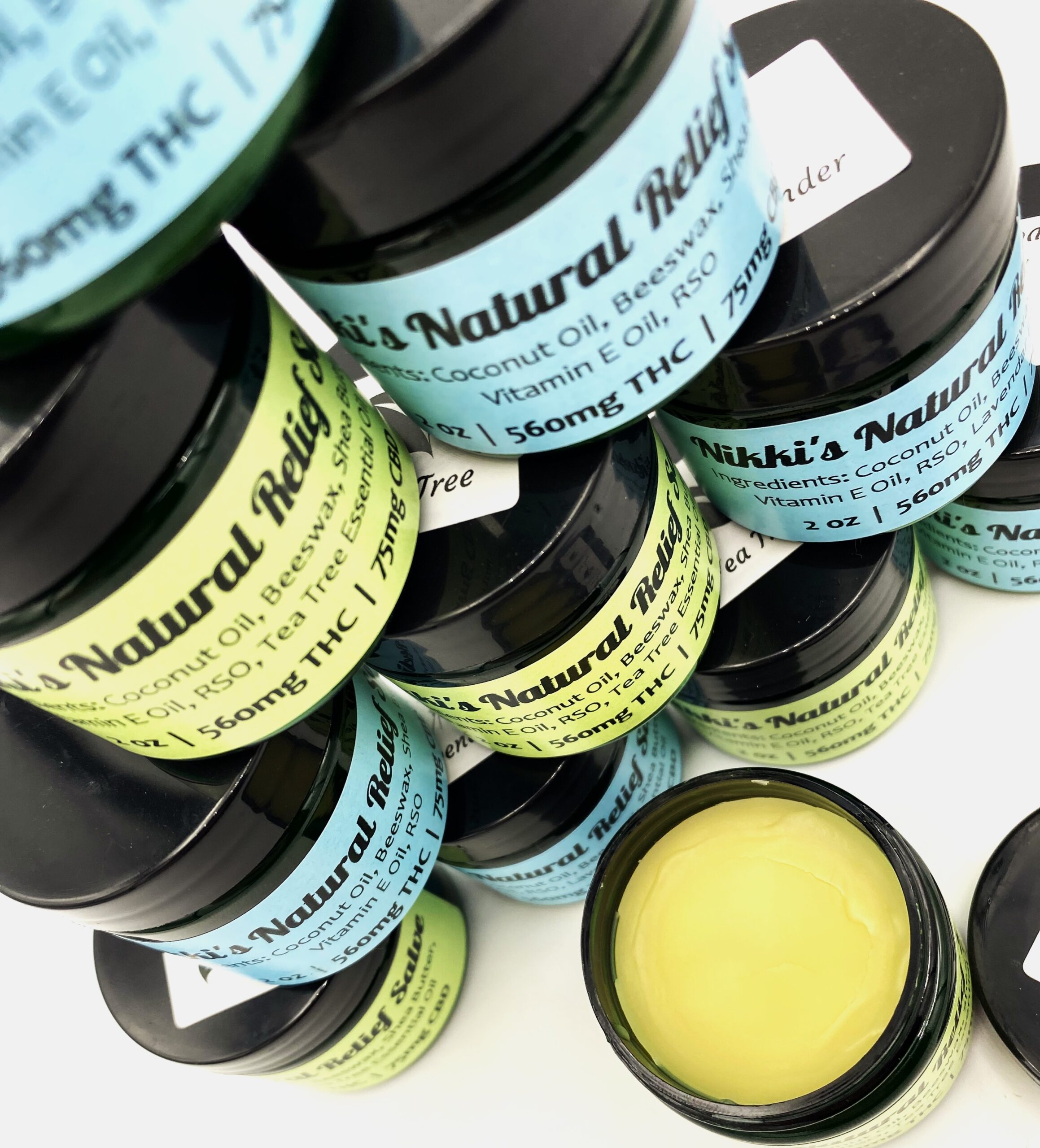 Nikki's Natural Relief Salve | 560MG THC | 75MG CBD | 2 oz ** SALE **